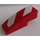 LEGO Rood Helling 1 x 3 Gebogen met Rood en Wit Diagonal Strepen Sticker (Links) (50950)