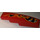 LEGO Rood Helling 1 x 4 Gebogen met Klauw en Zwart flames (Rechtsaf Kant) Sticker (11153)