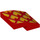 LEGO rot Steigung 2 x 2 Gebogen mit Drachen Gold scales Recht (15068 / 50493)