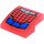 LEGO rouge Pente 2 x 2 Incurvé avec Spider-Mech Foot Autocollant (15068)