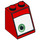LEGO Red Slope 2 x 2 x 2 (65°) with Face with Eye, bottom (left) with Bottom Tube (3678 / 95830)
