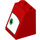 LEGO rot Steigung 2 x 2 x 2 (65°) mit Gesicht mit Eye, centered (Links) mit Unterrohr (3678 / 33879)