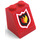 LEGO rouge Pente 2 x 2 x 2 (65°) avec Feu logo Autocollant avec tube inférieur (3678)