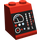 LEGO rouge Pente 2 x 2 x 2 (65°) avec Gauges sans tube à l&#039;intérieur (3678)