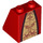 LEGO Rosso Pendenza 2 x 2 x 2 (65°) con Gold Anteriore con tubo alla base (74009 / 91754)