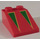 LEGO Red Slope 2 x 3 (25°) with Yellow Bordered Green Triangles with Rough Surface (3298 / 83264)