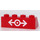 LEGO rouge Pente 2 x 4 (45°) avec Noir Instrument Panneau  et blanc logo Train dans the Retour Autocollant avec surface rugueuse (3037)