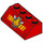 LEGO Rood Helling 2 x 4 (45°) met Brand logo met glad oppervlak (3037 / 30695)