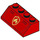 LEGO Rojo Con pendiente 2 x 4 (45°) con Fuego logo con superficie lisa (3037 / 43143)