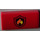 LEGO rouge Pente 2 x 4 Incurvé avec Feu logo Autocollant avec tubes inférieurs (88930)