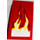 LEGO rouge Pente 2 x 4 Incurvé avec Deux Flames (Droite) Autocollant (93606)