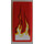 LEGO Red Slope 2 x 4 Curved with Two Flames (Right) Sticker (93606)