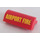 LEGO Red Slope 2 x 4 x 1.3 Curved with &#039;Airport Fire&#039; Sticker (6081)