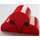 LEGO rouge Pente 2 x 4 x 2 Incurvé avec Arrondi Haut avec Ladybug Antennae (6216)
