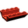 LEGO rot Steigung 4 x 4 (45°) Doppelt Invertiert mit Open Center (Keine Löcher) (4854)