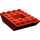 LEGO rouge Pente 4 x 6 (45°) Double Inversé (30183)