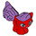 LEGO Red Small Cat with Purple Hair (24664)