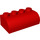 LEGO Rood Soft Steen 2 x 4 met Gebogen bovenkant (50855)