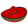 LEGO Red Sombrero with Green Rim (16300 / 90388)