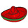 LEGO rouge Sombrero avec Green Jante (16300 / 90388)