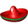 LEGO Red Sombrero with Green Rim (16300 / 90388)