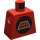 LEGO rot  Raum Torso ohne Arme (973)
