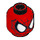 LEGO rot Spider-Man Kopf (Einbau-Vollbolzen) (10342 / 11413)