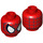 LEGO Rood Spider-Man Hoofd (Veiligheids Stud) (10342 / 11413)