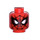 LEGO rot Spider-Man Kopf mit Groß Weiß und Silber Augen (Einbau-Vollbolzen) (3626 / 78941)