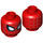LEGO rot Spider-Man Minifigure Kopf (Einbau-Vollbolzen) (3626 / 45854)
