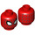 LEGO rot Spider-Man Minifigure Kopf (Einbau-Vollbolzen) (3626 / 74384)