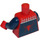 LEGO Red Spider-Man Torso with Silver Web and Black Spider on Front and Red Spider on Back with Dark Blue arms and Red Hands (973 / 73403)