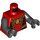 LEGO Rosso Spider-Uomo con Nero Gambe e Gold Ragno Minifigure Busto (973 / 76382)