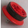 LEGO Red Spoked Train Wheel for Motor with metal pin with Black Train Rubber Rim