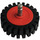 LEGO Rot Spoked Wheel with Black Tire