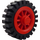 LEGO Red Spoked Wheel with Black Tire