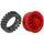 LEGO Red Spoked Wheel with Black Tire