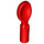 LEGO Rood Spoon met Kort Handvat en Plat einde (80179)