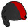LEGO rot Sport Helm mit Schwarz Hälfte (36229 / 47096)