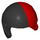 LEGO rot Sport Helm mit Schwarz Hälfte (36229 / 47096)