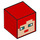LEGO Red Square Minifigure Head with Alex - Farmhand Face (19729 / 78772)