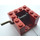 LEGO Red String Reel Winch 4 x 4 x 2 with Black Drum and Metal Handle