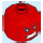 LEGO Red Big Head with Decoration