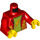 LEGO Rot Stuntz Fahrer (Lightning) Minifigur Torso (973 / 76382)