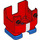LEGO rot Super Mario Unterseite Hälfte mit Overalls, Stripe und Shoes (68953 / 75355)