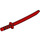LEGO rouge Épée avec garde carrée et pommeau sur la poignée (Shamshir) (21459)