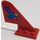 LEGO rot Schwanz 2 x 5 x 3.667 Flugzeug mit Blau Eagle Aufkleber (3587)
