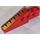 LEGO Red Technic Brick Wing 1 x 6 x 1.67 with Tiger Stripes Right Sticker (2744)
