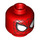 LEGO Red The Amazing Spider-Man Minifigure Head (Recessed Solid Stud) (3274 / 104688)