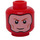 LEGO rot The Flash Minifigure Kopf (Einbau-Vollbolzen) (3626 / 37070)